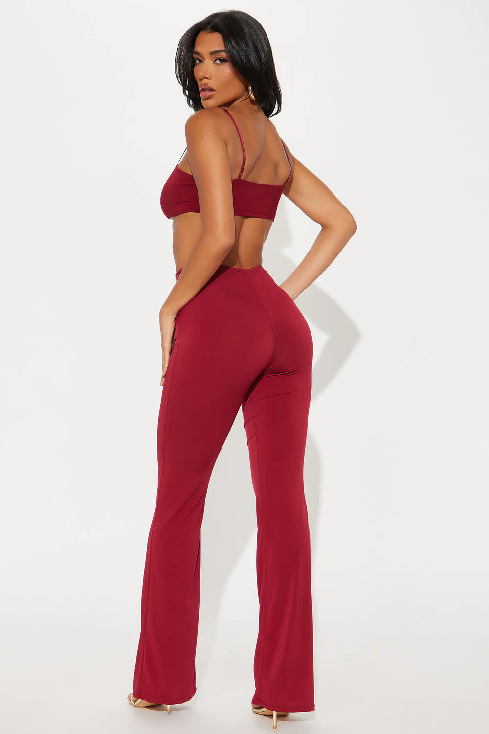 Sundown Siren Pant Set - Burgundy