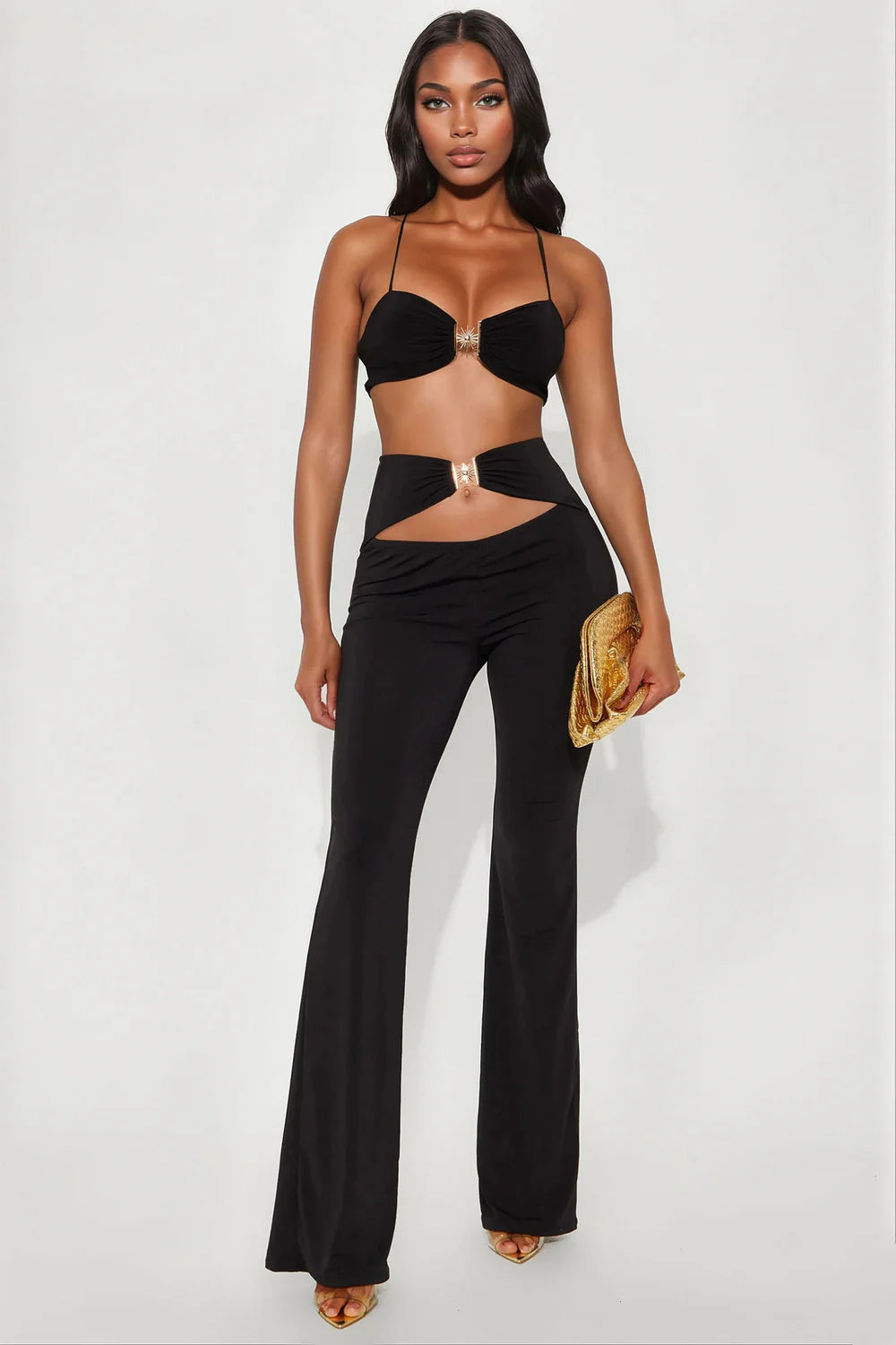 Sundown Siren Pant Set - Burgundy