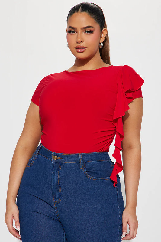 Flatter Me Off Shoulder Bodysuit - Ivory