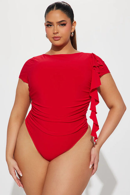 Flatter Me Off Shoulder Bodysuit - Ivory