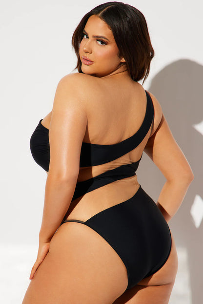 Island Hideout Cutout Mesh One Piece Swimsuit