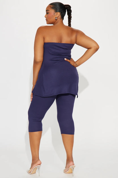 Snap A Picture Capri Set - Navy