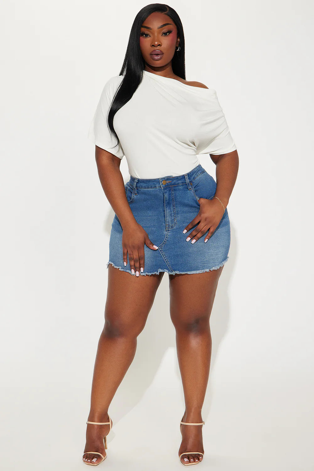 Flatter Me Off Shoulder Bodysuit-Ivory