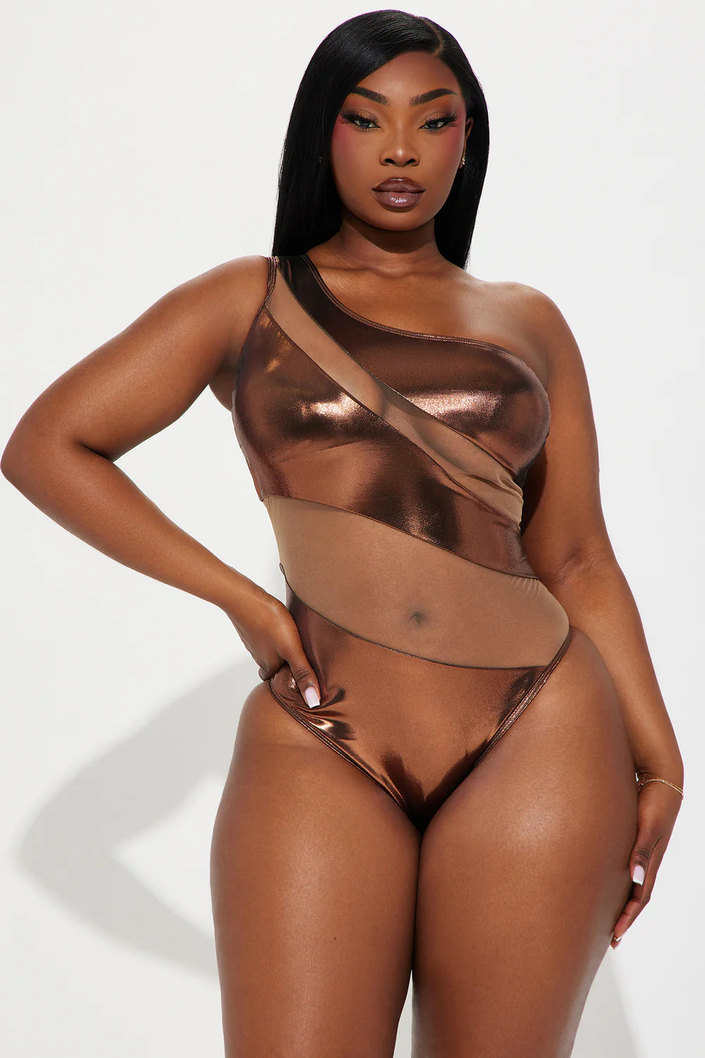Island Hideout Cutout Mesh One Piece Swimsuit