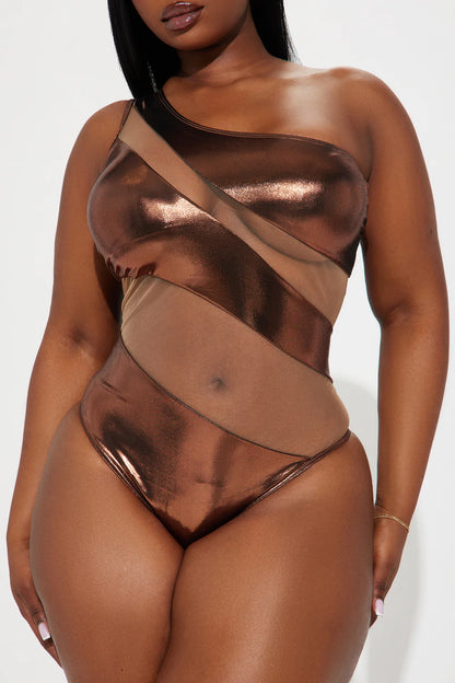 Island Hideout Cutout Mesh One Piece Swimsuit