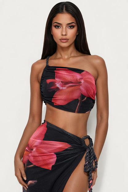 Cabana Chic Mesh Backless Maxi Skirt Set