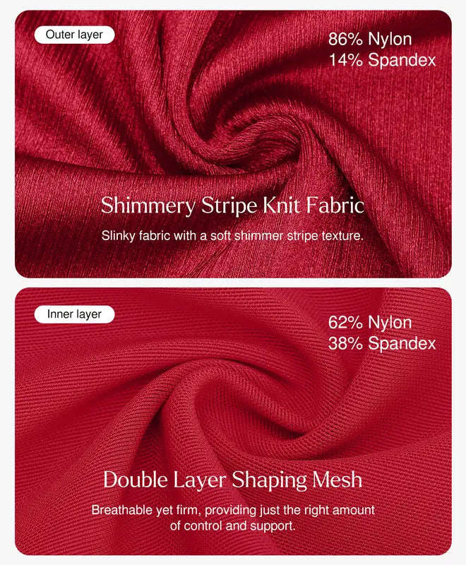 Popilush Sexy Shapewear Mini Satin Slimming Cocktail Dress Built-In Bra Square Neck Tummy Control#FallFreshness