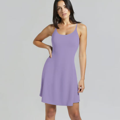 The ultimate backless sports dress — designed for movement and easy bathroom breaks