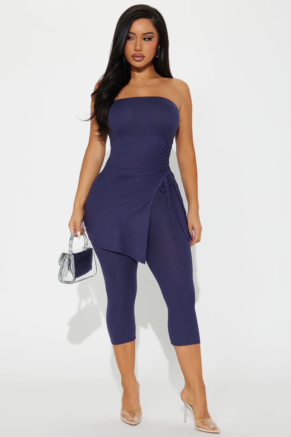 Snap A Picture Capri Set - Navy