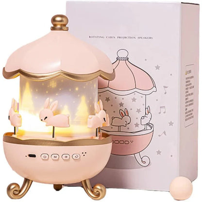 360º Rotating Rabbit Night Light Projector