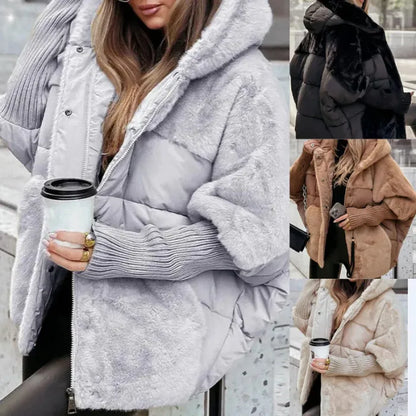 Women's warm hooded coat