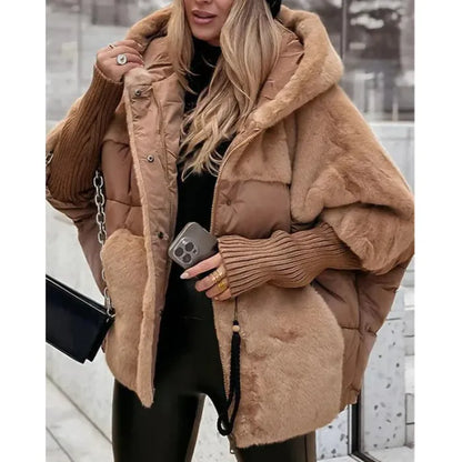 Women's warm hooded coat
