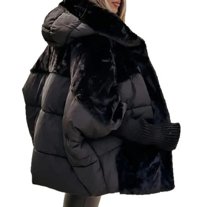 Women's warm hooded coat