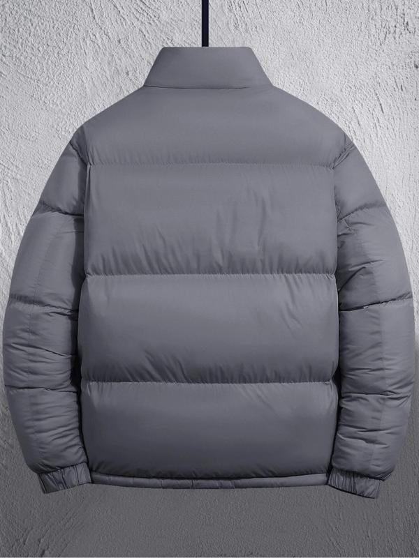 Men's winter zip-up hooded coat,