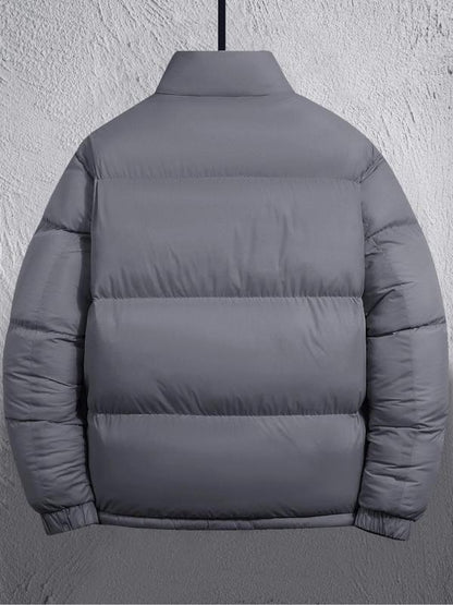 Men's winter zip-up hooded coat,
