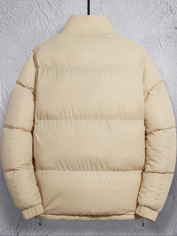 Men's winter zip-up hooded coat,