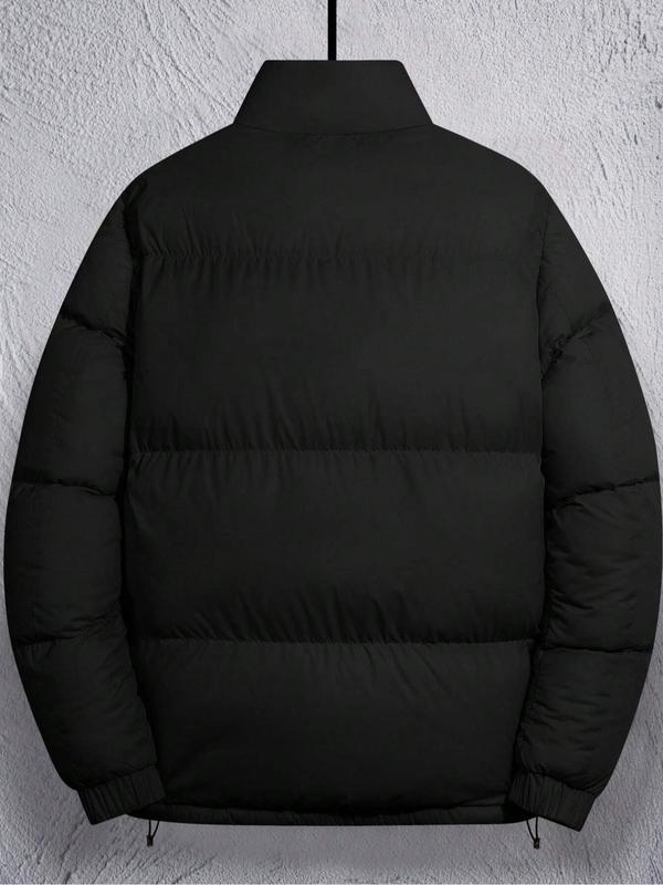 Men's winter zip-up hooded coat,