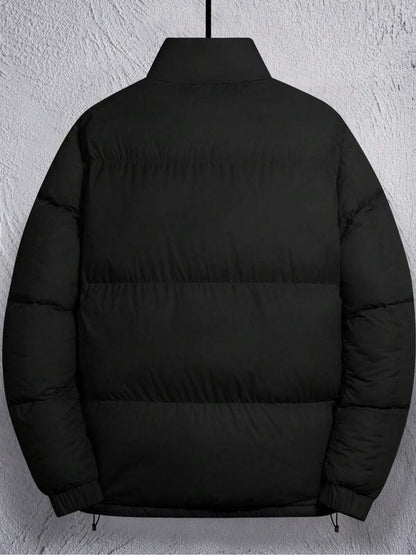 Men's winter zip-up hooded coat,