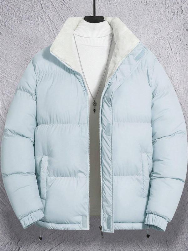 Men's winter zip-up hooded coat,